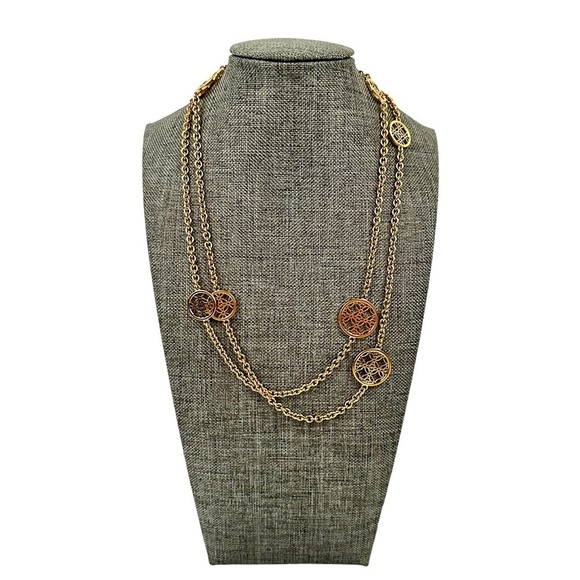 MICHAEL KORS Goldtone Open Medallion Necklace - Picture 2 of 8